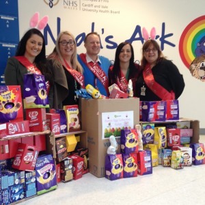 Lloyds Bank donate Easter eggs to the Noah's Ark Charity