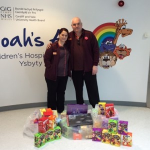 Sainsbury's Rumney Hill donate Easter eggs to the Noah's Ark Charity